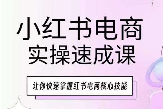 小红书电商实操速成课，让你快速掌握红书电商核心技能-腾渊网创
