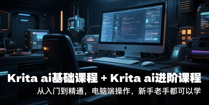 krita ai基础课程+Krita ai进阶课程，从入门到精通，电脑端操作，新手老手都可以学-腾渊网创