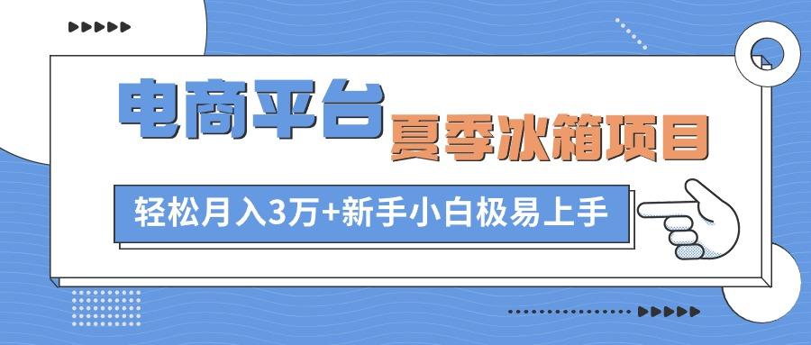 电商平台夏季冰箱项目，轻松月入3万+，新手小白极易上手-腾渊论坛