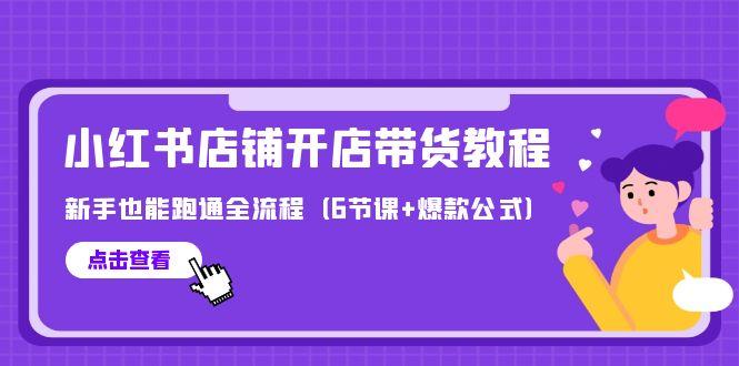 (9883期)最新小红书店铺开店带货教程，新手也能跑通全流程(6节课+爆款公式)-腾渊论坛