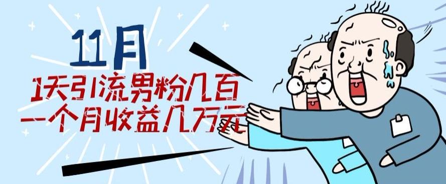 11月最新每天引流男粉300+一个月收益几万元-腾渊论坛