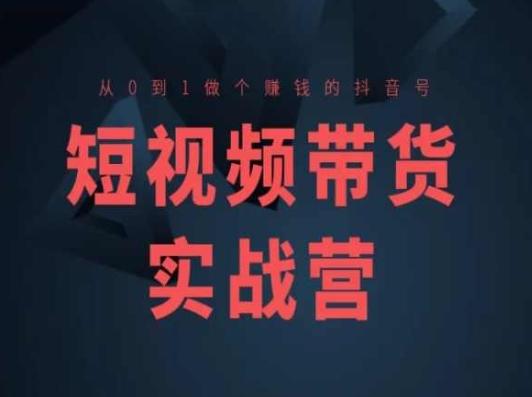 短视频带货实战营(高阶课)，从0到1做个赚钱的抖音号-腾渊网创