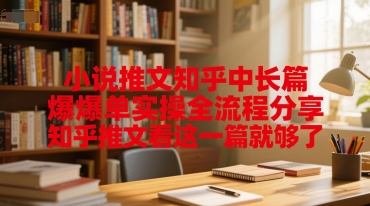 小说推文知乎中长篇爆单实操全流程分享，知乎推文看这一篇就够了-腾渊网创