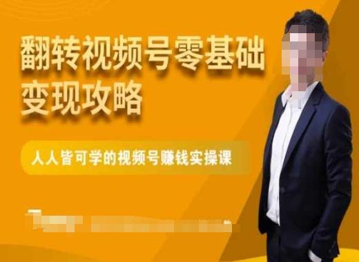 微信视频号零基础变现攻略，人人皆可学的视频号赚钱实操课-腾渊网创