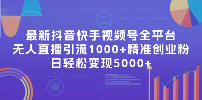 最新抖音快手视频号全平台无人直播引流1000+精准创业粉，日轻松变现5000+-腾渊网创
