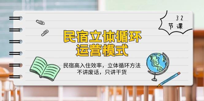 民宿 立体循环运营模式：民宿高入住效率，立体循环方法，只讲干货(32节-腾渊网创