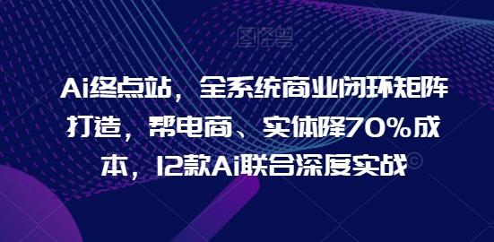 Ai终点站，全系统商业闭环矩阵打造，帮电商、实体降70%成本，12款Ai联合深度实战-腾渊网创