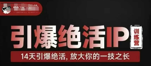 引爆绝活IP训练营，14天引爆绝活，放大你的一技之长-腾渊网创