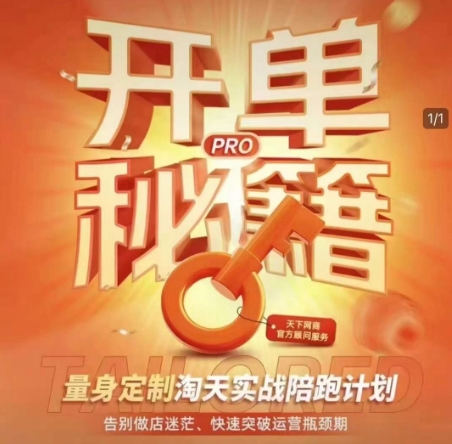 淘宝开单秘籍PRO，量身定制淘天实战陪跑计划，告别做店迷茫、快速突破运营瓶颈期-腾渊网创