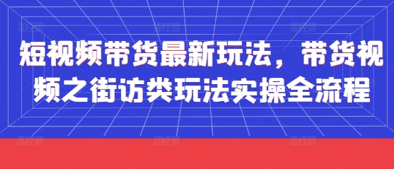 短视频带货最新玩法，带货视频之街访类玩法实操全流程-腾渊论坛
