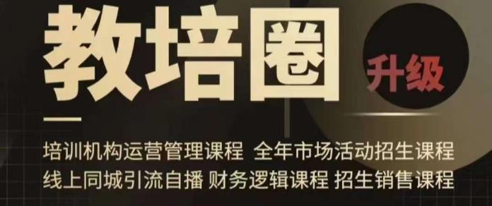 旺仔爸爸教培圈课程(运营／管理／招生／引流全套课程)，同城引流自播方案-腾渊网创