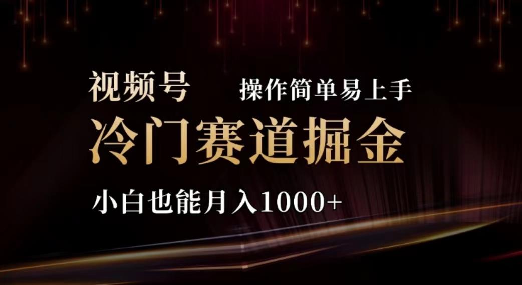 2024视频号冷门赛道掘金，操作简单轻松上手，小白也能月入1000+-腾渊网创
