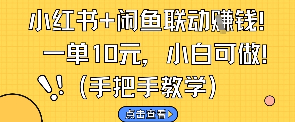 小红书+闲鱼联动挣钱，一单10元，小白可做-腾渊论坛