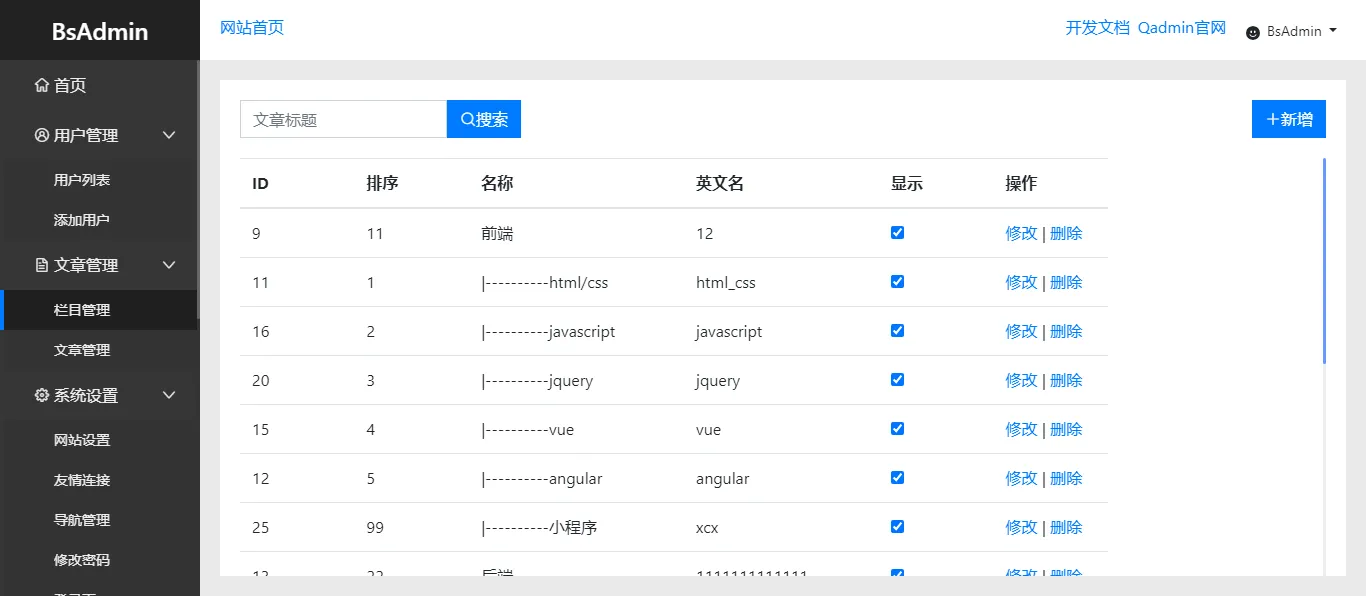 bsadmin(基于Bootstrap4构建的后台模板)-腾渊论坛