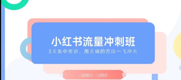 小红书流量冲刺班2025，最懂小红书的女人，快速教你2025年入局小红书-腾渊论坛