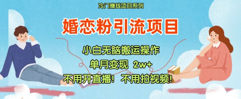 小红书婚恋粉引流，不用开直播，不用拍视频，不用做交付【揭秘】-腾渊论坛