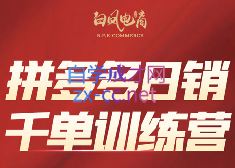 白凤电商·拼多多日销千单训练营(更新4月)-腾渊论坛