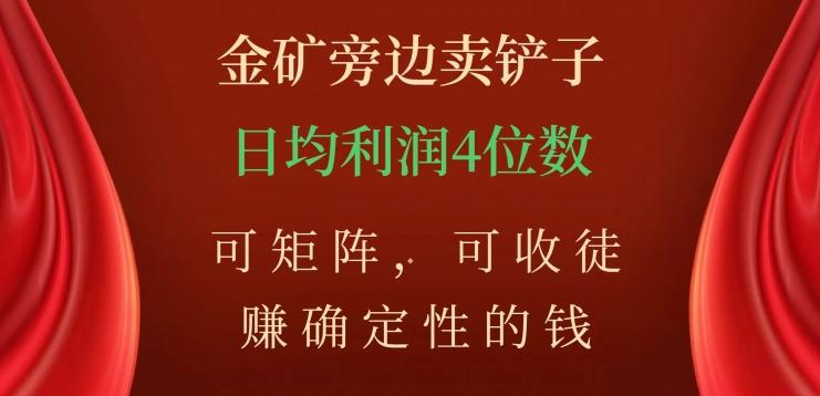 金矿旁边卖铲子，赚确定性的钱，可矩阵，可收徒，日均利润4位数【揭秘】-腾渊论坛