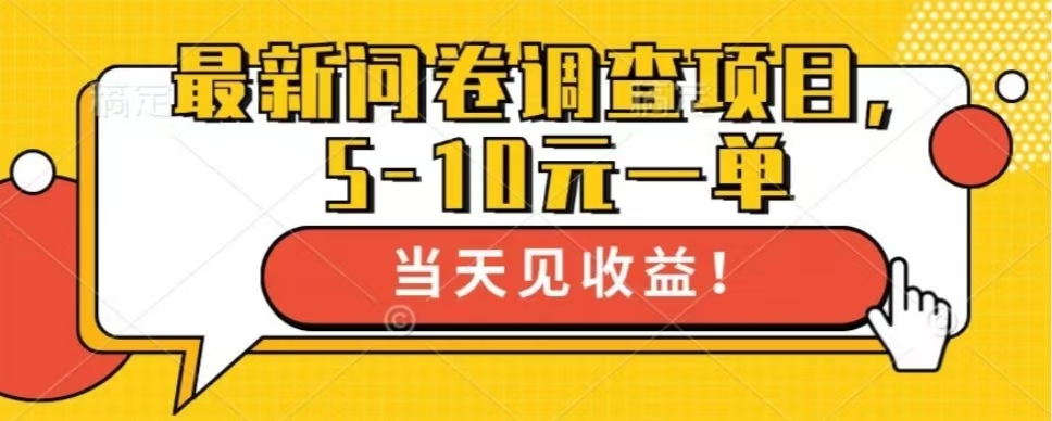 最新问卷调查项目，单日零撸100＋-腾渊论坛