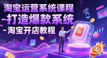 淘宝运营系统课程-打造爆款系统-淘宝开店教程-腾渊网创