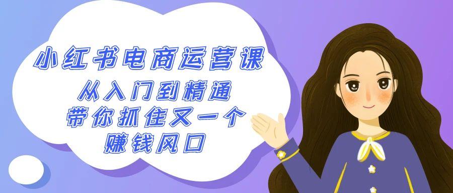 2024小红书-电商运营课，从入门到精通，带你抓住又一个赚钱风口(50节课)-腾渊网创