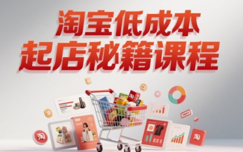 淘宝低成本起店系统课，助你快速起店，实现弯道超车-腾渊网创