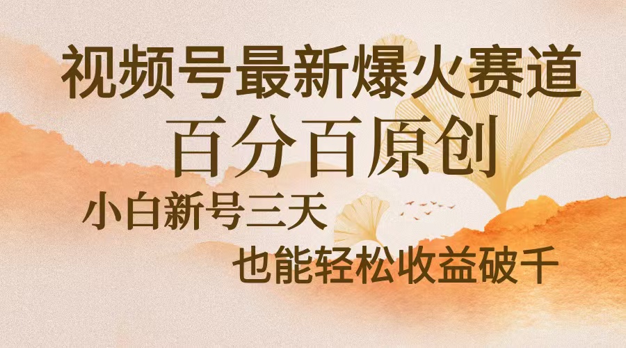 视频号最新爆火赛道，中老年粉深信不疑，百分百原创，新号三天收益轻松...-腾渊论坛