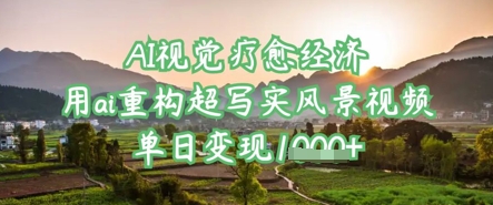 AI视觉疗愈经济：用ai重构超写实风景视频，单日变现多张-腾渊论坛