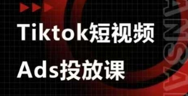 Ads视频投放课，tiktok短视频广告投放课-腾渊网创