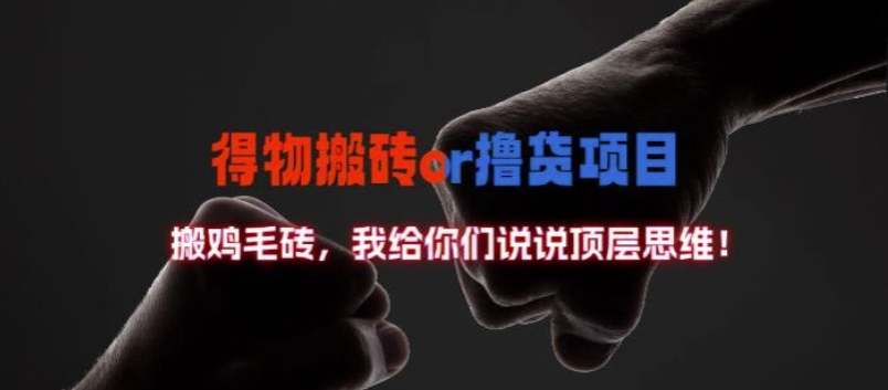 得物搬砖撸货项目?掰下数据，我给你们说说顶层思维【揭秘】-腾渊论坛