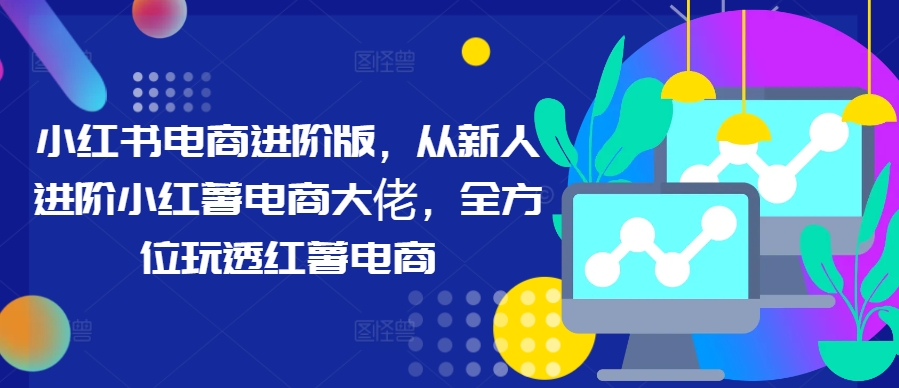 小红书电商进阶版，从新人进阶小红薯电商大佬，全方位玩透红薯电商-腾渊网创