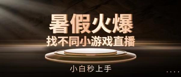 暑假火爆找不同小游戏直播间，小白秒上手【揭秘】-腾渊论坛
