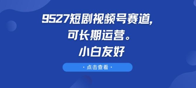 9527短剧视频号赛道，可长期运营，小白友好【揭秘】-腾渊论坛