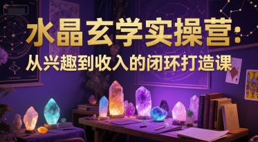 水晶玄学实操营：从兴趣到收入的闭环打造课-腾渊网创