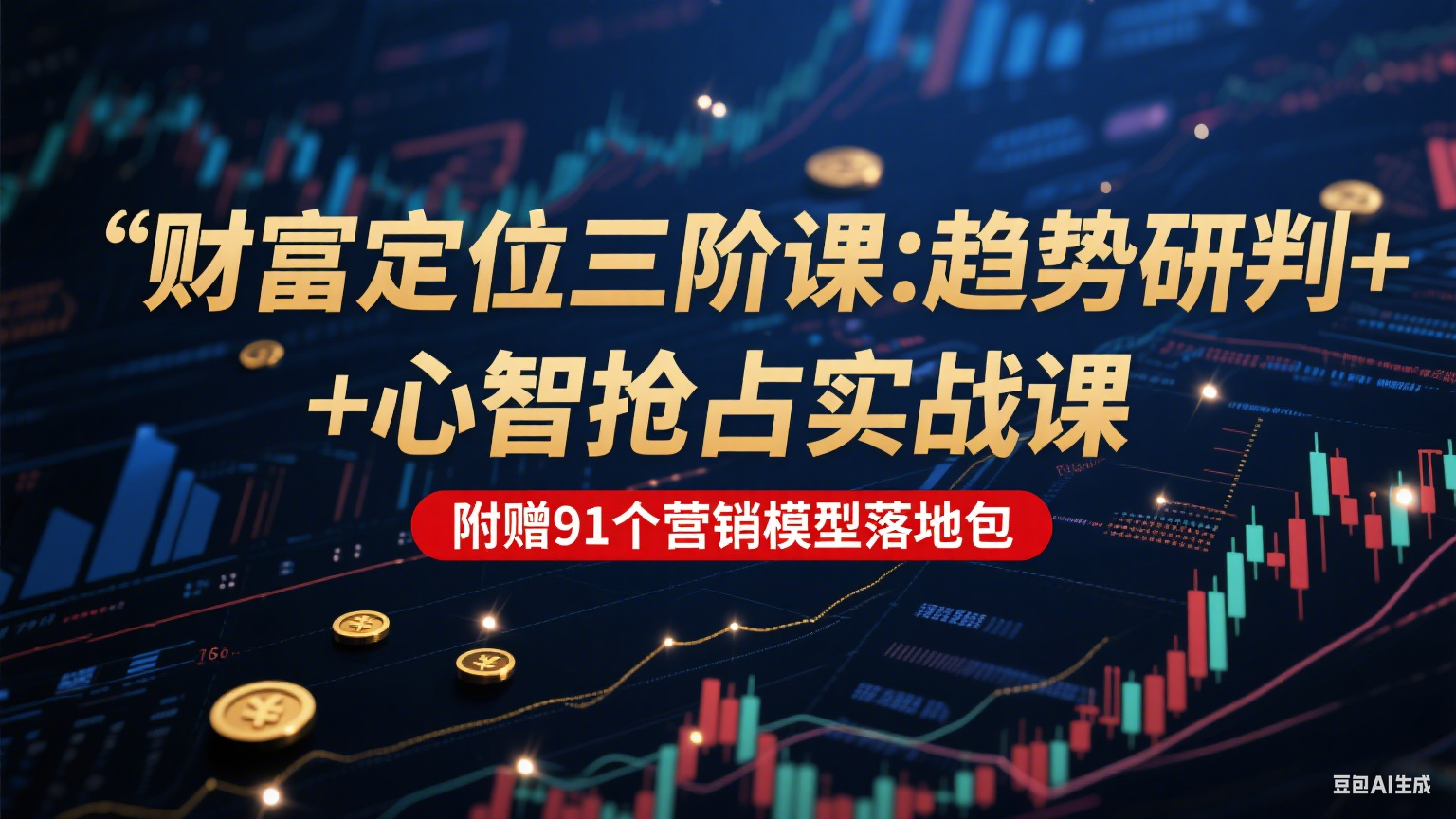 财富定位三阶：趋势研判 + 心智抢占实战课，附赠91个营销模型落地包-腾渊网创