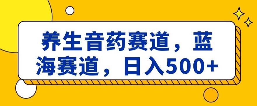 养生音药赛道，蓝海赛道，日入500+【揭秘】-腾渊论坛