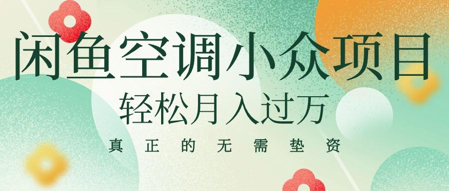 闲鱼卖空调小众项目 轻松月入过万 真正的无需垫资金-腾渊论坛