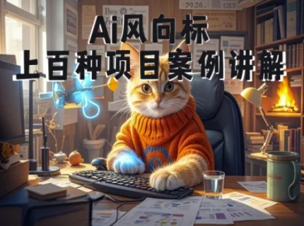 Ai风向标-附100种项目案例玩法-0基础小白到大神ai视频商业应用教学-腾渊论坛