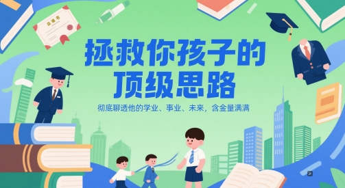 付费文章：拯救你孩子的顶级思路，彻底聊透他的学业、事业、未来，含金量满满-腾渊论坛