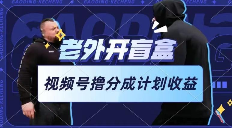 老外开盲盒视频，撸视频号分成计划收益，每天只需一小时，新手小白轻松上手【揭秘】-腾渊论坛
