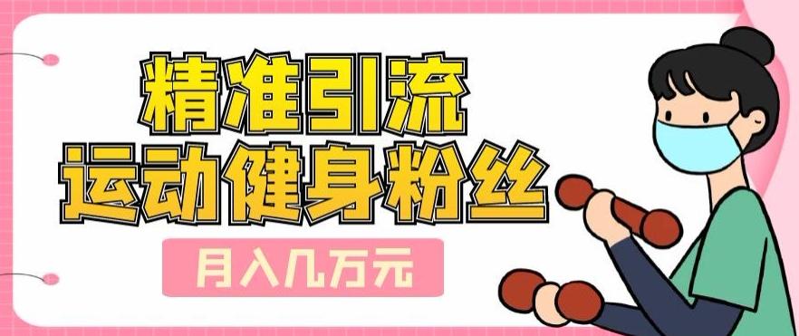 精准引流运动健身粉丝，轻松月入几万-腾渊网创
