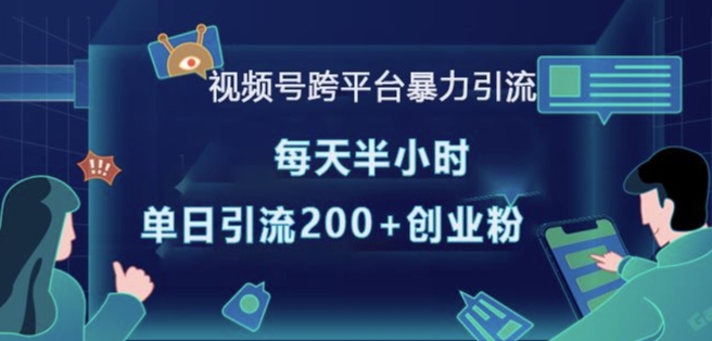 视频号跨平台暴力引流，每天半小时，单日引流200+精准创业粉-腾渊网创