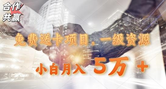 免费送卡项目，一级资源，小白月入5万+-腾渊论坛