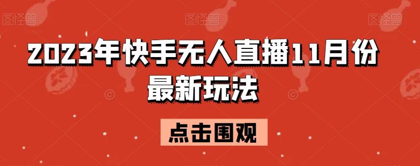 2023年快手无人直播11月份最新玩法-腾渊论坛