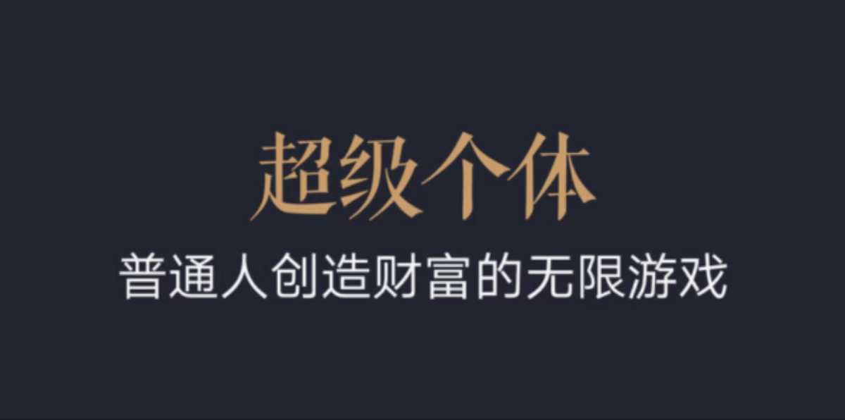 超级个体：2024-2025翻盘指南，普通人创造财富的无限游戏-腾渊论坛