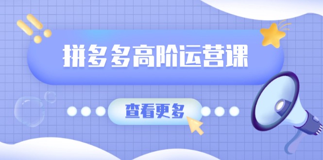 拼多多高阶运营课：极致群爆款玩法，轻付费无尽复制，打造单品爆款之路-腾渊论坛