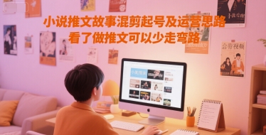 小说推文故事混剪起号及运营思路，看了做推文可以少走弯路-腾渊网创