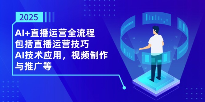 2025AI+直播运营全流程，包括直播运营技巧，AI技术应用，视频制作与推广等-腾渊网创