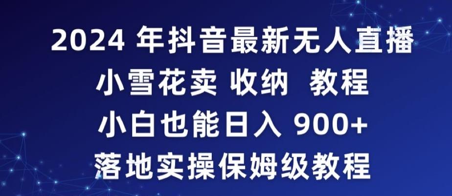 2024年抖音最新无人直播小雪花卖收纳教程，小白也能日入900+落地实操保姆级教程【揭秘】-腾渊论坛