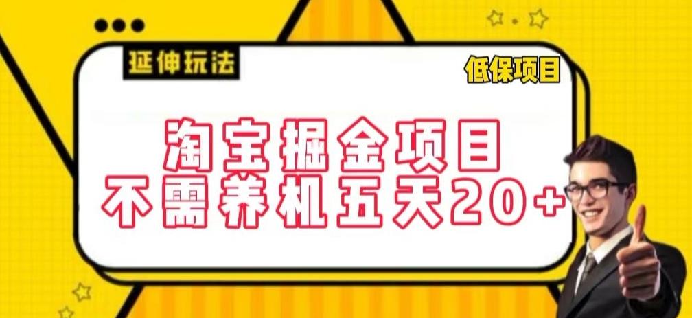 淘宝掘金项目，不需养机，五天20+，每天只需要花三四个小时【揭秘】-腾渊网创